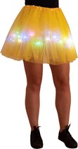 Tule rokje/ tutu - Volwassen petticoat - Met gekleurde lichtjes/ LED lampjes - Geel - Met sterretjes
