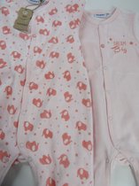 2 pack pyjama van noukie's olifant rose , en dream big ,  1 jaar  80