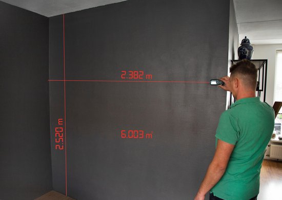 VONROC Laser afstandsmeter – 60 meter bereik – Aanpasbare meetreferentie