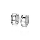 ZINZI zilveren oorringen 15 x 6mm wit ZIO1354