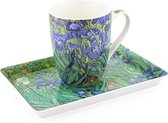 Coffret cadeau : mug et plateau, Iris, Van Gogh