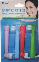 4 Kleine gekleurde opzetborstels voor Oral B Kids elektrische tandenborstel - EB10