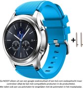 Blauw Siliconen Bandje voor 22mm Smartwatches - zie compatibele modellen van Samsung, LG, Asus, Pebble, Huawei, Cookoo, Vostok en Vector – 22 mm rubber smartwatch strap - Gear S3 -