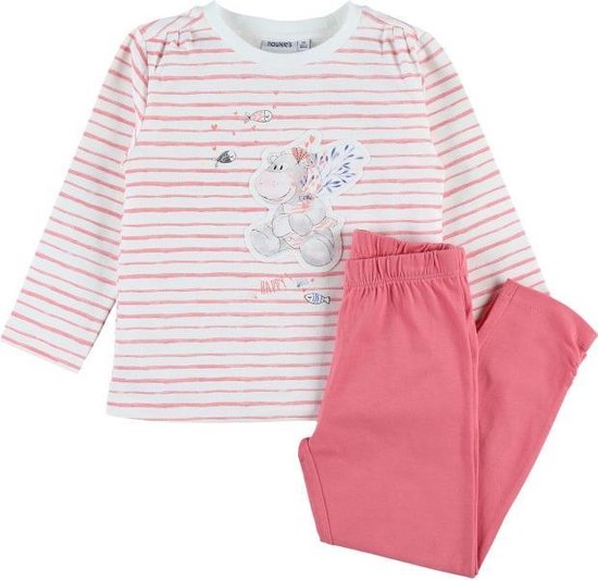 pyjama en coton noukie's à rayures lola et rose, 6 ans 116