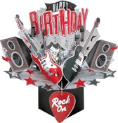 Happy Birthday Gitaren - 3D Pop-up Wenskaart