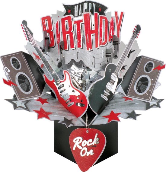 Happy anniversaire Guitares - Carte de voeux 3D Pop Up | bol.com