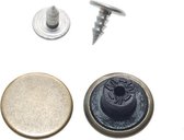 jeansknopen - vintage brons glad - inslag knopen jeans, spijkerjas en spijkerbroek - 5 stuks - 15 mm inslagknopen