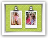 ZEP - Funny Green Insta houten fotolijst voor 2 foto's formaat 54x86 mm - TD19G