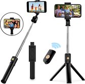 Selfie stick | 3 in 1 | Afneembare ontspanner | Veelzijdig | Bluetooth-afstandsbediening | Uitschuifbaar | 270° draaibaar