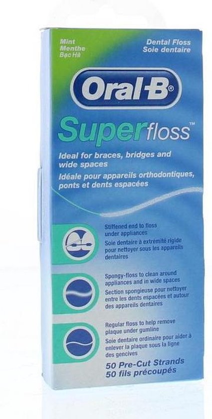 Oral-B Superfloss - 50 stuks - Flosdraad | bol.com