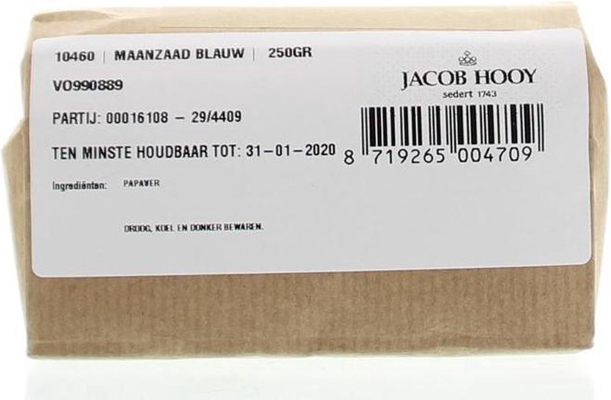 Jacob Hooy Maanzaad Blauw 250 gr