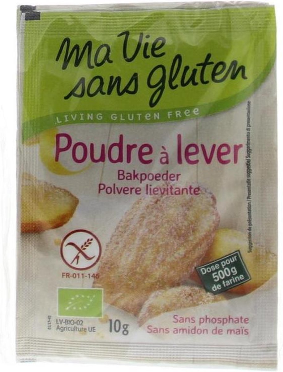 Ma Vie Sans Gluten Bakpoeder 4 x 10 gram glutenvrij biologisch 40 gram