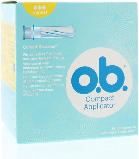 o.b.® Compact Applicator Normal Tampons 16 stuks bol