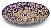 Decoratie Schaal / Chinese Schaal – Porselein – Blauw - 36x27cm