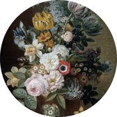 Staerkk  - Stilleven met bloemen - Ø146 cm - Muurcirkel van dibond incl. bevestiging