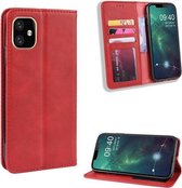 Hoesje iPhone 8 Plus - Book case cover - Flip hoesje met portemonnee - rood - hoesje met ruimte voor pasjes - wallet flipcase telefoonhoesje