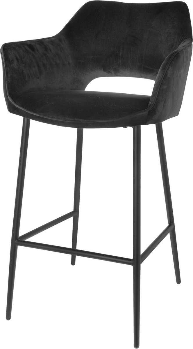 Riverdale barstoel / barkruk Eve - Zwart - 98cm hoog