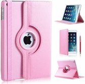 P.C.K. Hoesje/Boekhoesje/Bookcover/Bookcase/Book draaibaar lichtroze geschikt voor Apple iPad Air 10.9 (2020) MET PEN EN GLASFOLIE