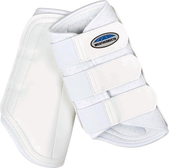 Weatherbeeta Horse Leg Guards - Single Lock - 2 Pièces - Blanc - Complet
