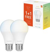 Hombli Slimme verlichting - Wifi lamp E27 warmwit licht - Geen bridge nodig - Smart LED - Dimbaar en tunable - Promopack 1+1