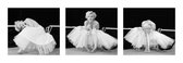 Pyramid Poster - Marilyn Monroe Ballerina Drieluik - 33 X 95 Cm - Zwart