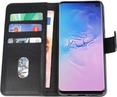 Samsung S10 Bookcase Walletcase Zwart