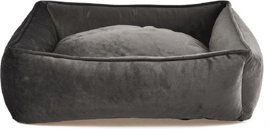 Topmast Hondenmand Hondenkussen Soft Velours – 90 x 70 cm – Grijs
