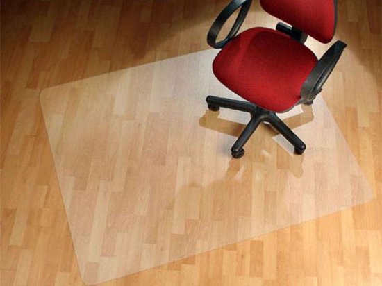 ping bu Stoelmat, bureaustoelmat voor hardhouten vloeren, vloerbeschermingsmat, vloermat voor bureaustoel, multifunctioneel stoeltapijt voor thuis (90 x 140 cm, zwart