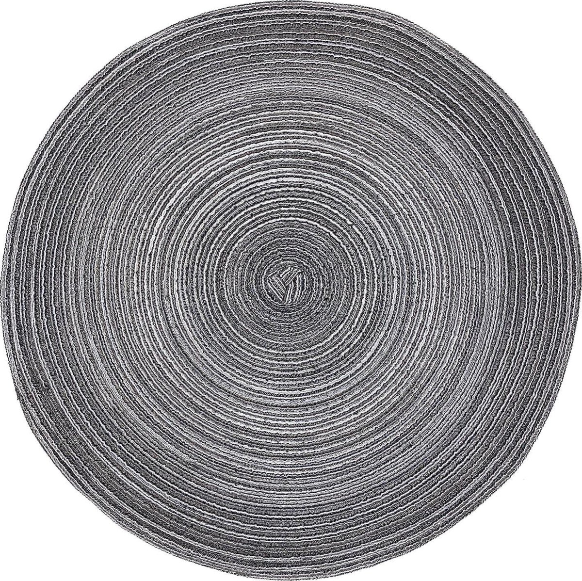 Lucy's Living Luxe Placemat DYE - grijs - ø 39 cm - polypropyleen