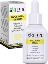 SKILLR® Collageen Serum met Vitamine E, Peptiden en Hyaluronzuur | Huidverzorging voor dermaroller | Gezichtsserum | Anti Rimpel & Anti Aging | Gezichtsverzorging | Anti Acne | Ver