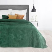 Luxe bed_deken_Brulo_Polyester_sprei_170x210 cm_Gewicht-150+100+65 GSM__donker groen