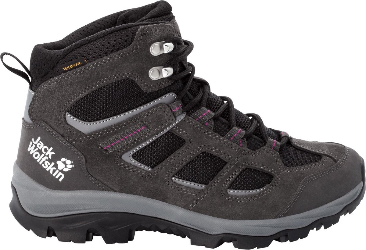 Jack Wolfskin Vojo 3 Texapore Mid Wandelschoenen Vrouwen Zwart