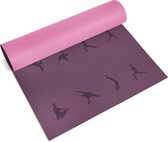 Yoga mat - Yoga Mat Anti Slip - Fitness Mat - Sport Mat - Pilates Mat - Workout Mat - Inclusief Draagriem - Materiaal TPE - Formaat 183*61*0,6cm - Kleur Aubergine
