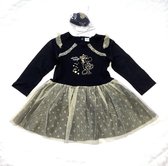 Disney Minnie Mouse jurk feestjurk zwart/goud maat 86 (24 maanden - 86 cm)