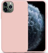 iPhone 11 Pro Max hoesje roze siliconen case hoesjes cover hoes
