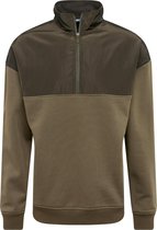 Urban Classics Sweater/trui -S- Military Troyer Groen