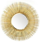 Duverger® Sun - Spiegel - rond - dia 80cm - spiegelglas 30cm - goudkleurig