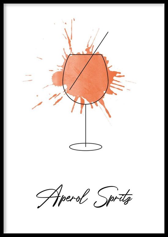 Poster Aperol Spritz - 30x40cm - Poster Cocktails - WALLLL