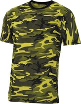 MFH - US T-shirt  -  "Streetstyle"  -  Geel camo  -  145 g/m² - MAAT XL