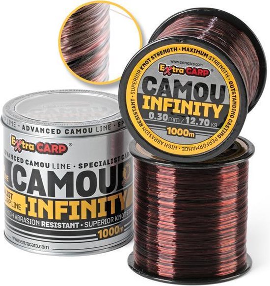 Ligne De Pêche Line Carp Expert Camou – 0,35 Mm, 1000m, Monofilament, Résistance 14,2 Kg, Noire