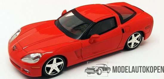 Chevrolet Corvette Z51 Coupe (Rood) 1/43 Magazine models - Modelauto - Schaalmodel - Model auto - Miniatuurautos - Miniatuur auto