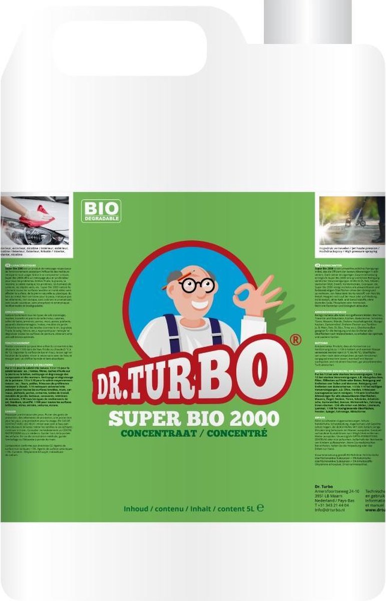 Dr.Turbo - Universeel Reiniger Ontvetter - Super Bio 2000 5L