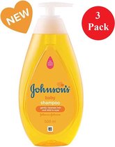 3 x 500ml Johnson's Baby Shampoo Regular met Pomp - Voordeelpakket