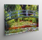 Canvas de Japanse brug - Claude Monet - 70x50cm