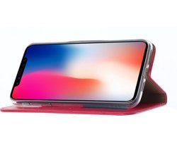 BixB iPhone 11 Pro hoesje - bookcase roze + tempered glas screenprotector