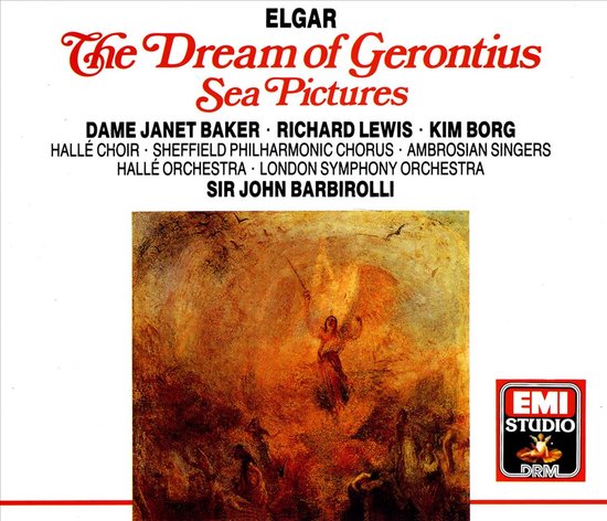 Elgar: The Dream of Gerontius, Sea Pictures. Met Dame Janet Baker, Richard Lewis, Kim Borg, Hallé Choir, Sheffield Philharmonic Chorus, Ambrosian Singers, Hallé Orchestra, London Symphony Orchestra onder leiding van Sir John Barbirolli. EMI Studio.