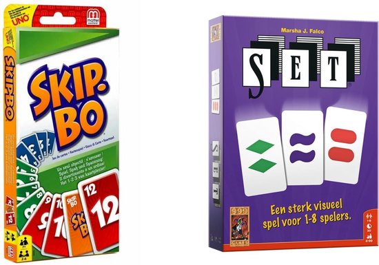 Afbeelding van het spel Spellenbundel - Kaartspel - 2 stuks - Skip-Bo & SET!