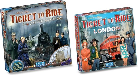 Ticket to Ride Spellenbundel - 2 stuks - Uitbreiding UK + Pennsylvania & Pocketversie London