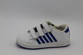 K swiss Aoke strap- witte sneaker - twister tongue - blauwe strepen maat 31