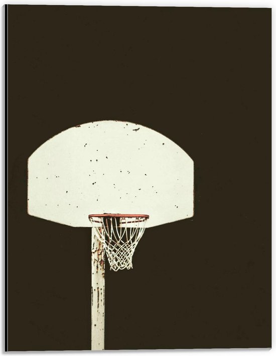 Dibond - Basketbalpaal - 30x40cm Foto op Aluminium (Wanddecoratie van metaal)